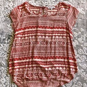 Flowy Short-Sleeve Blouse